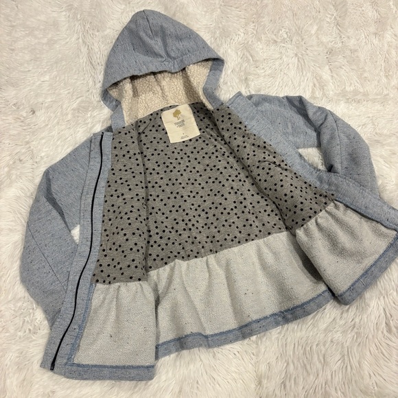 Tucker + Tate Blue metallic zip front - Grey Coat Size 5T - Picture 4 of 9
